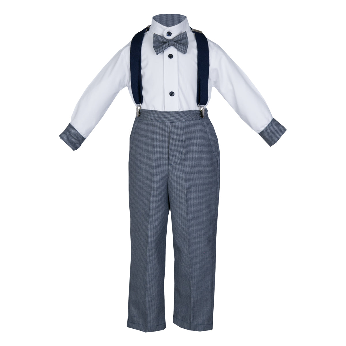 Traje Mariano, para ceremonia con boina # 11008 Cuadros chico Azul Marino