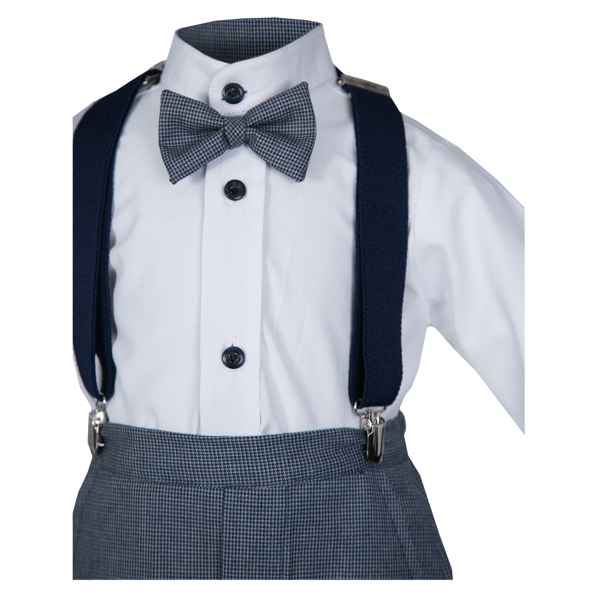 Traje Mariano, para ceremonia con boina # 11008 Cuadros chico Azul Marino