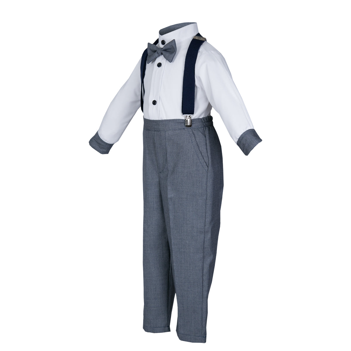 Traje Mariano, para ceremonia con boina # 11008 Cuadros chico Azul Marino