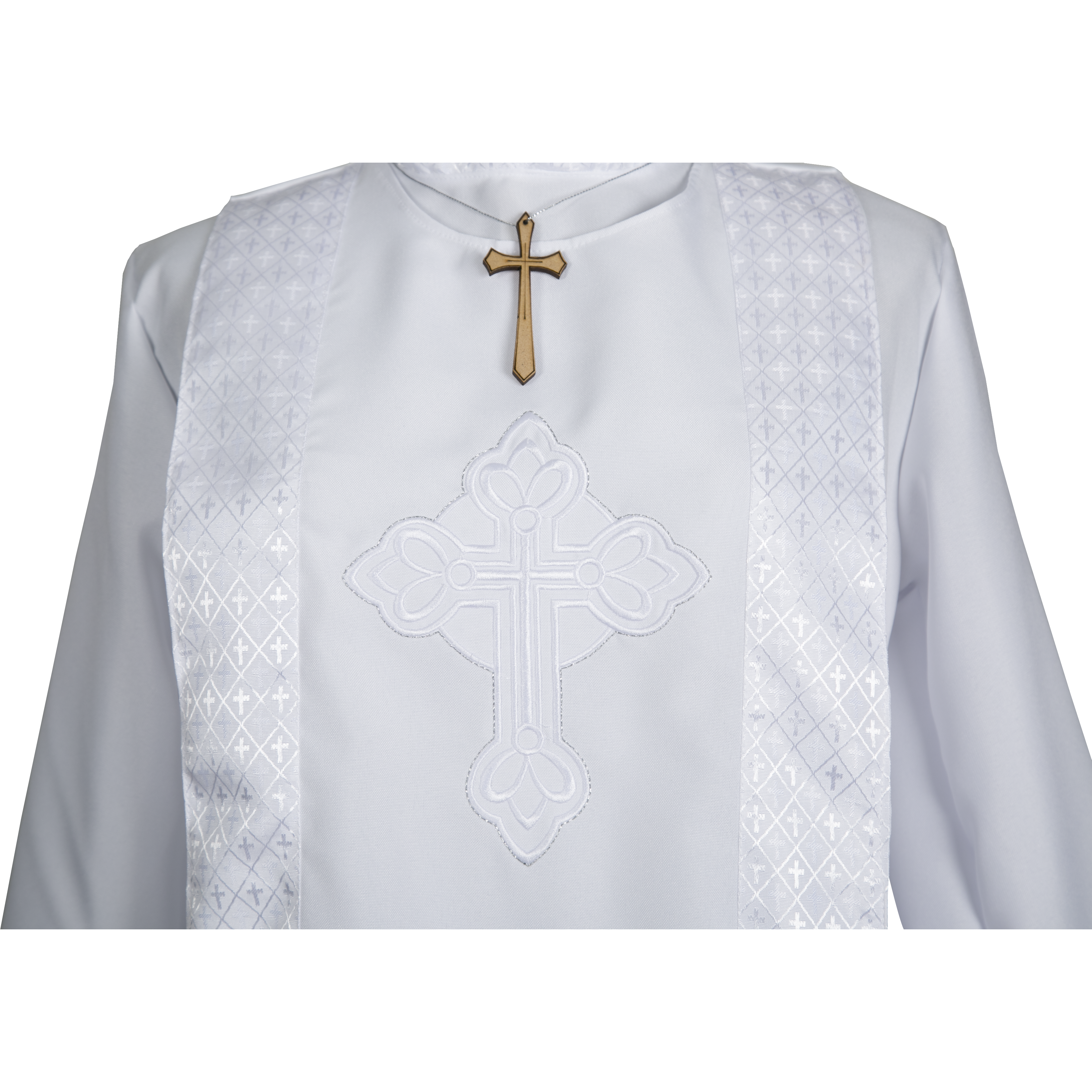 Túnica confirmación cruz litúrgico ensamble ceremonia