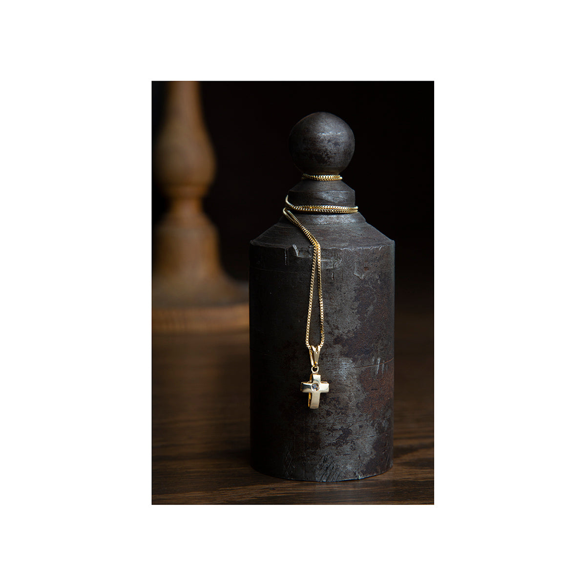 medalla cadena chapa de oro bautizo