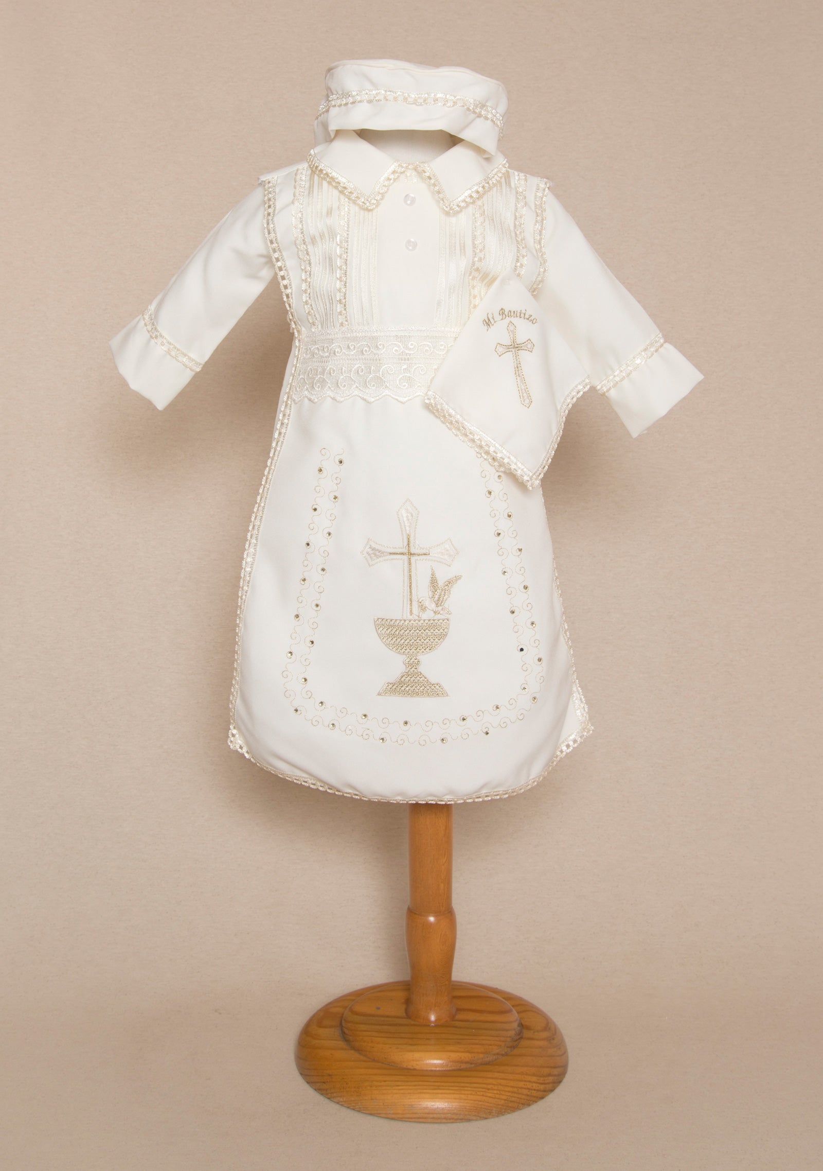 Mameluco bordado plata y pasamanería #057