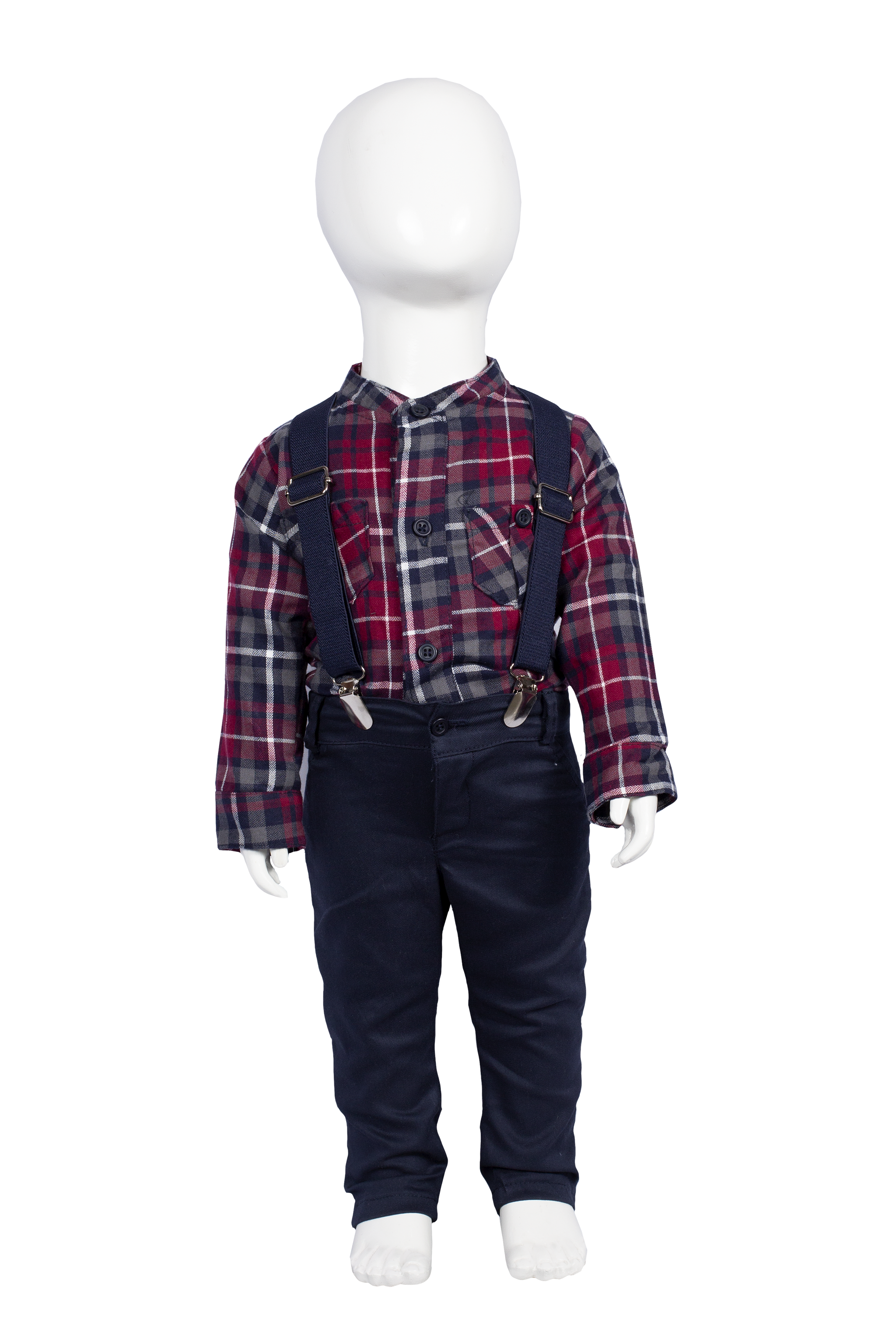 Conjunto de Camisa con pantalón de vestir y tirantes #5014