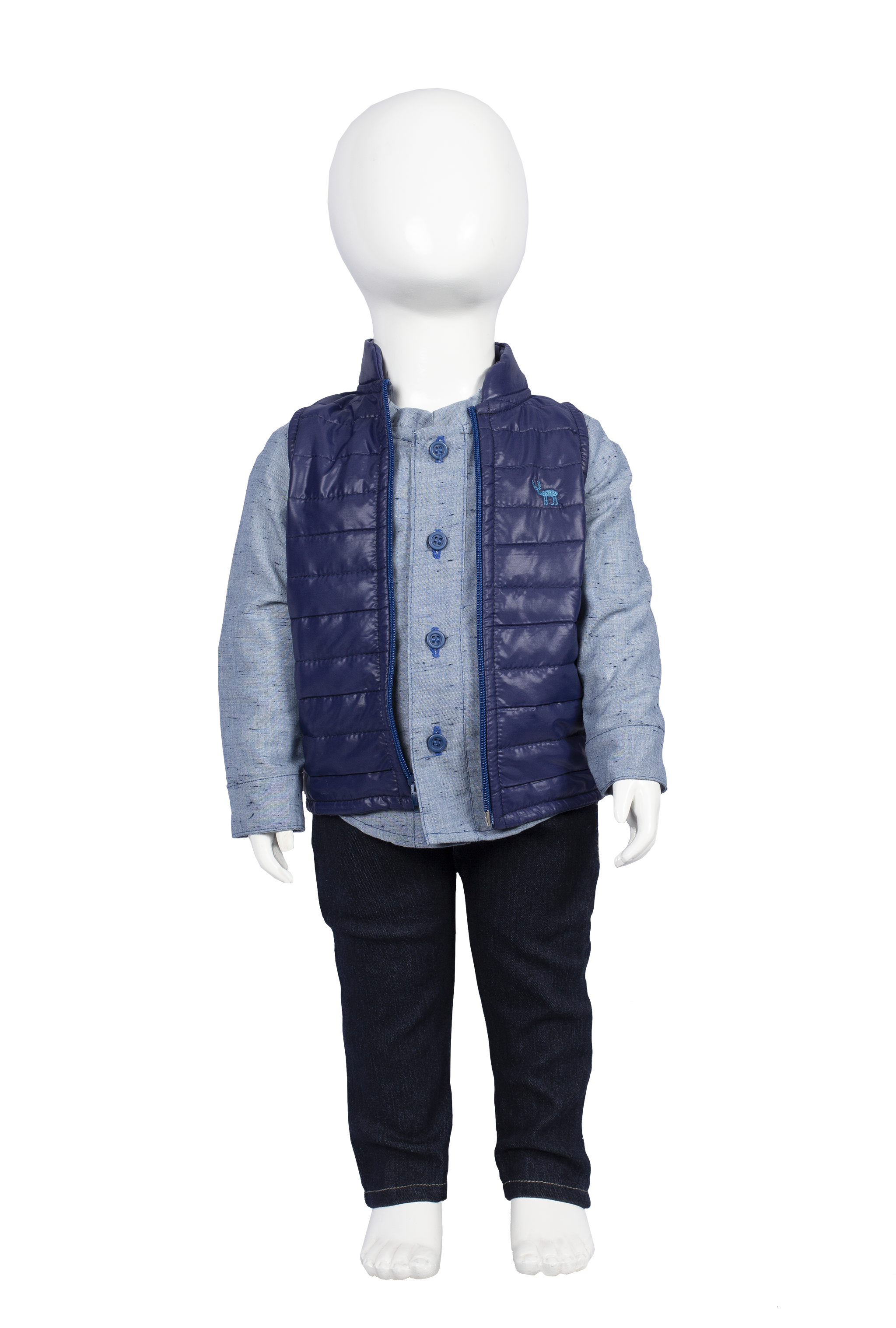 Conjunto de Chaleco , camisa y jeans Modelo # 5011