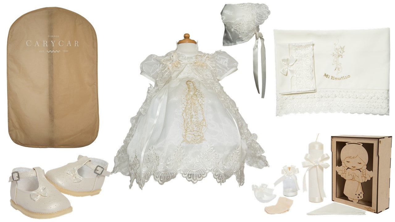 Kit de bautizo para niña - Modelo 268 Virgen