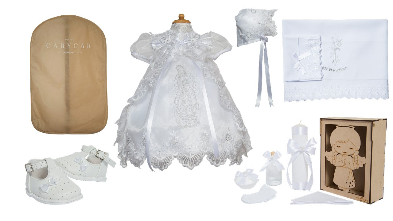 Kit de bautizo para niña - Modelo 268 Virgen