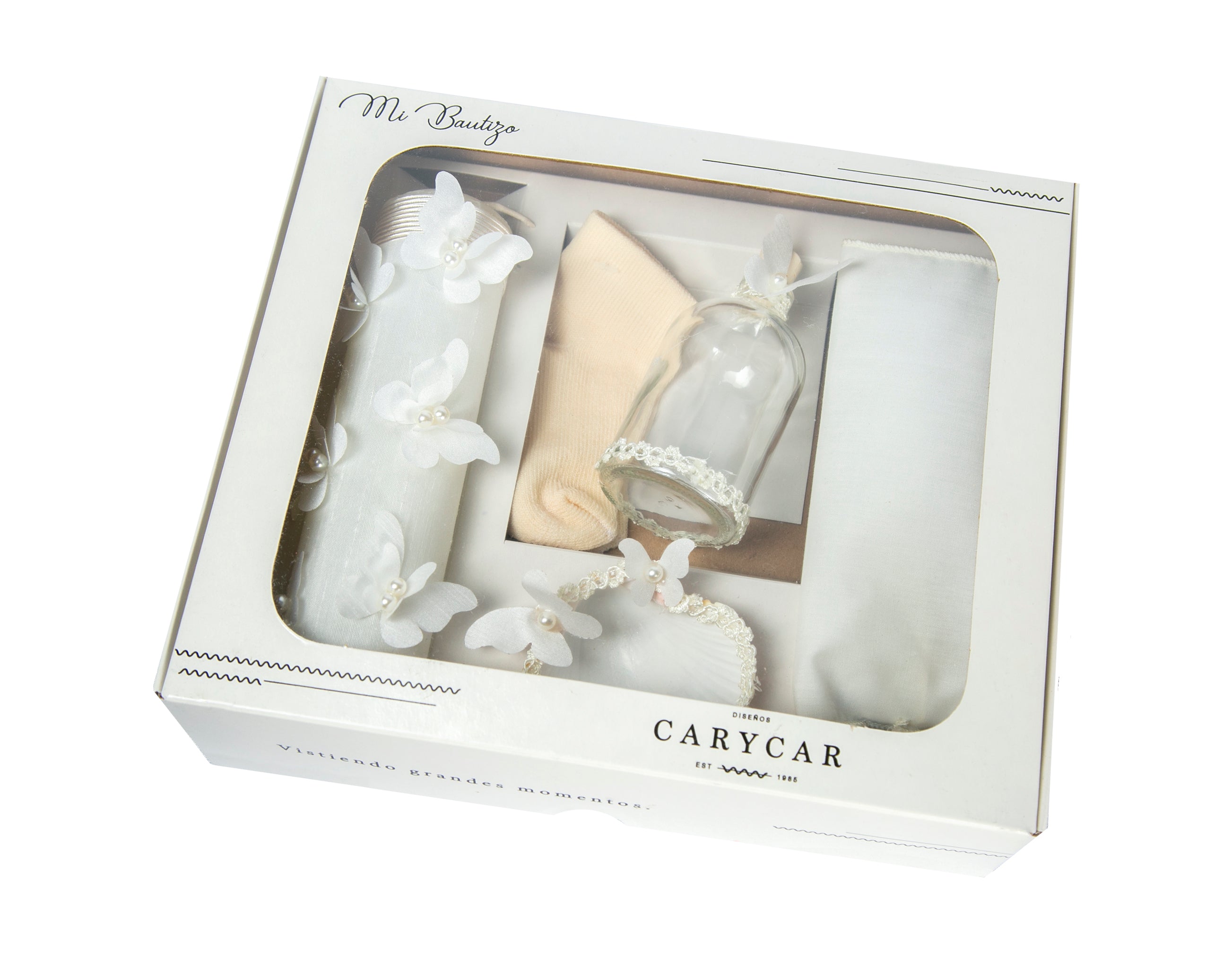 Kit de vela caja de cartón #Mariposas