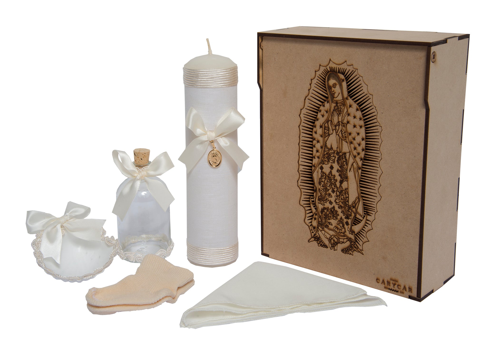 Kit de Vela Virgen con Medalla Chapa de Oro 18k #5
