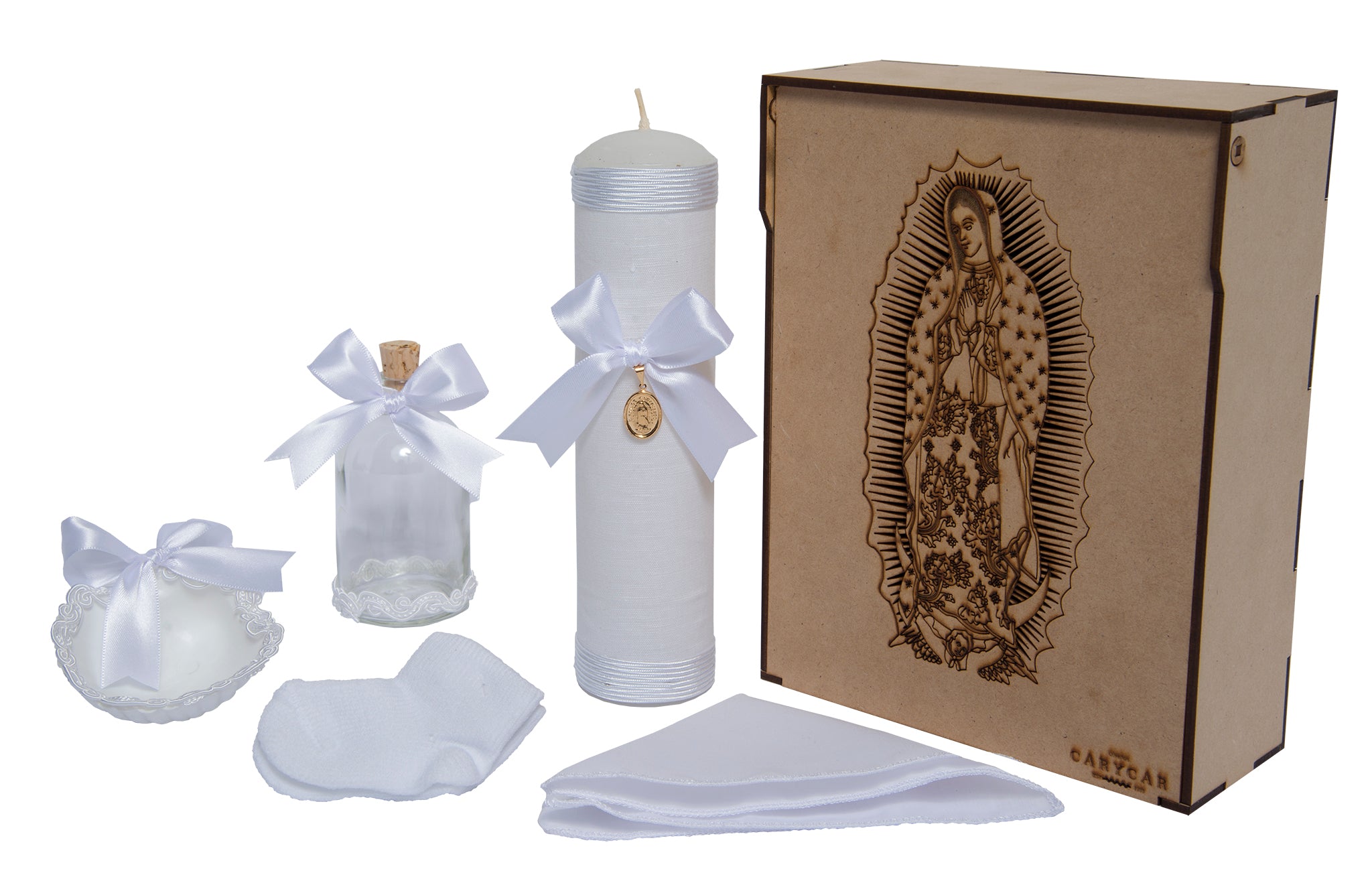 Kit de Vela Virgen con Medalla Chapa de Oro 18k #5