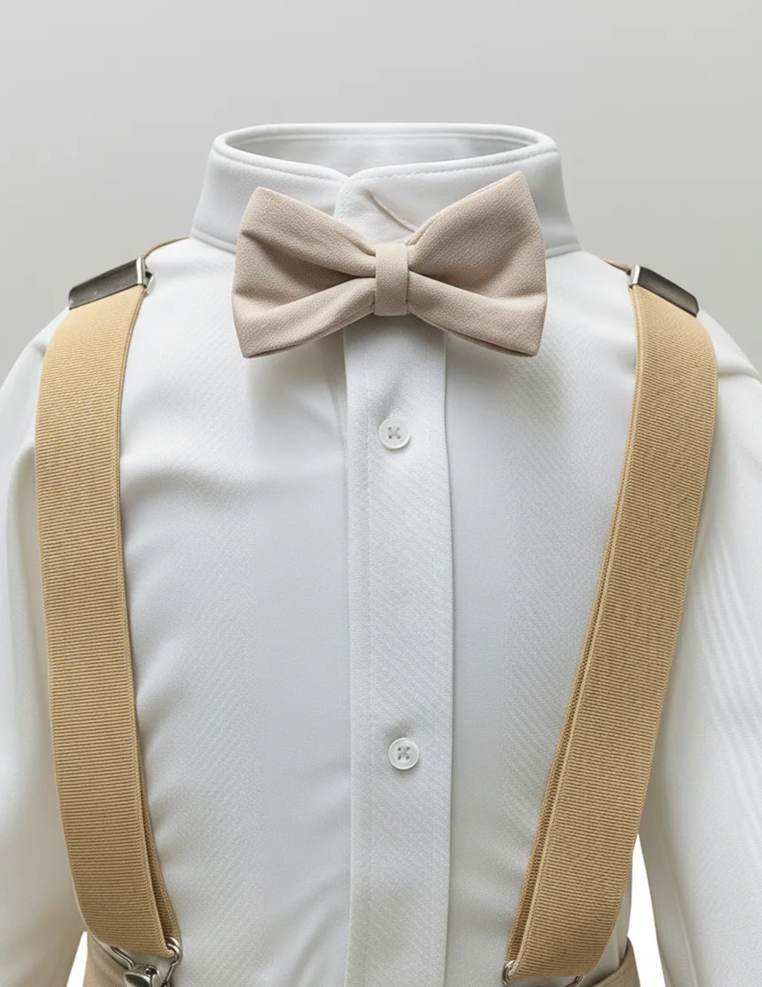 Traje Mauro ,con Tirantes Y Boina , tela lino Maui #110008 Caqui