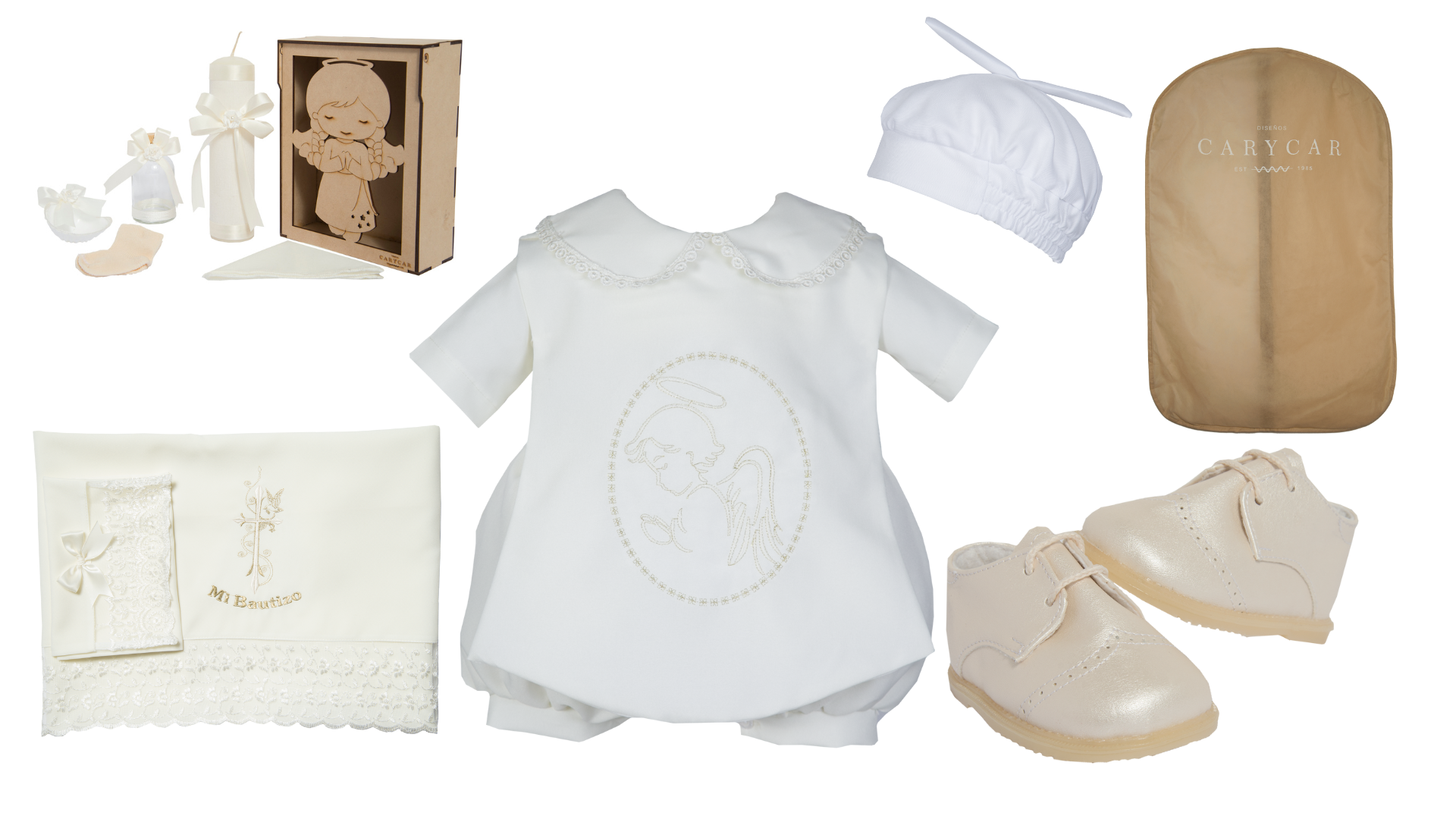 Kit de Bautizo Niño Modelo 10011 Ángel