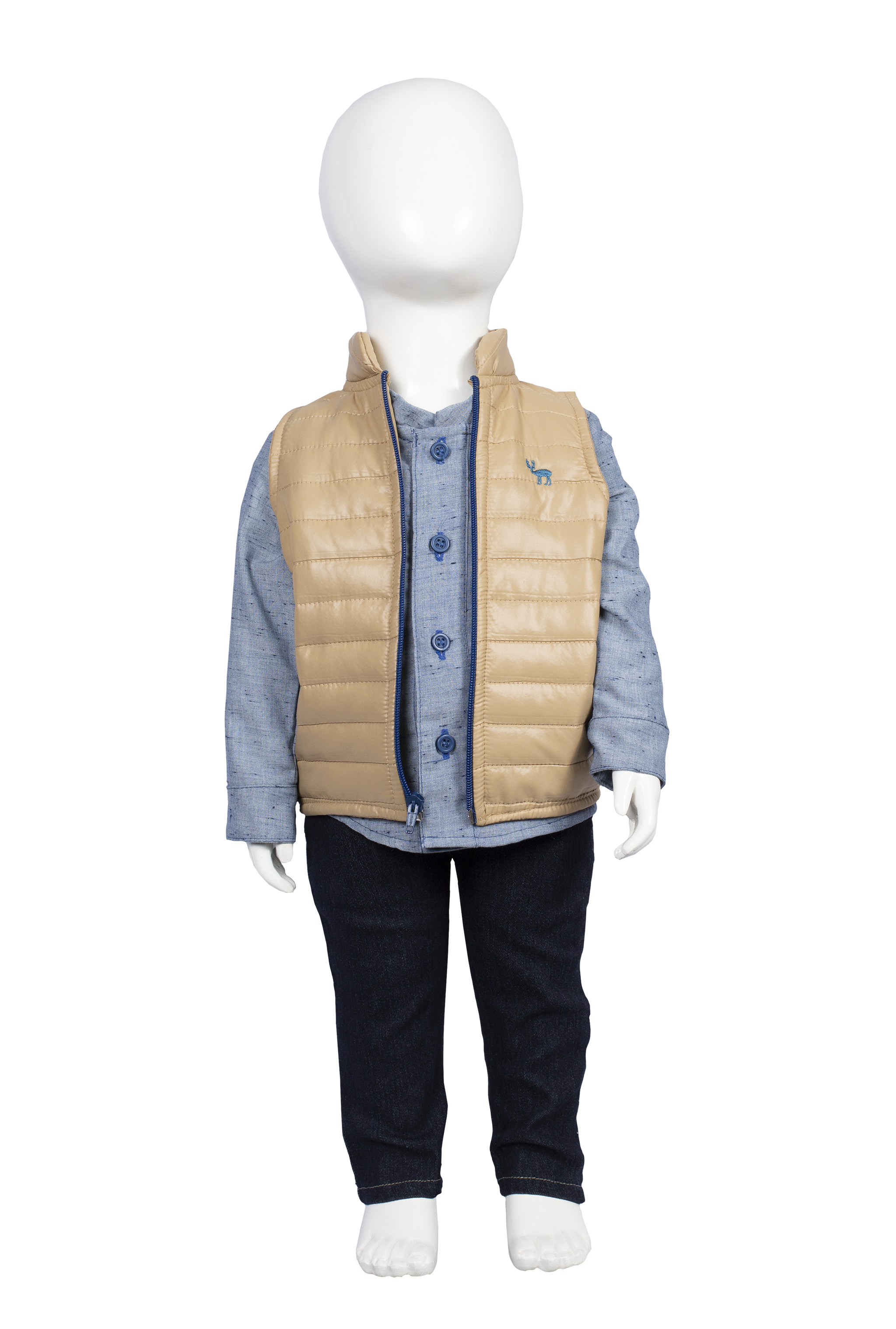 Conjunto de Chaleco , camisa y jeans Modelo # 5011