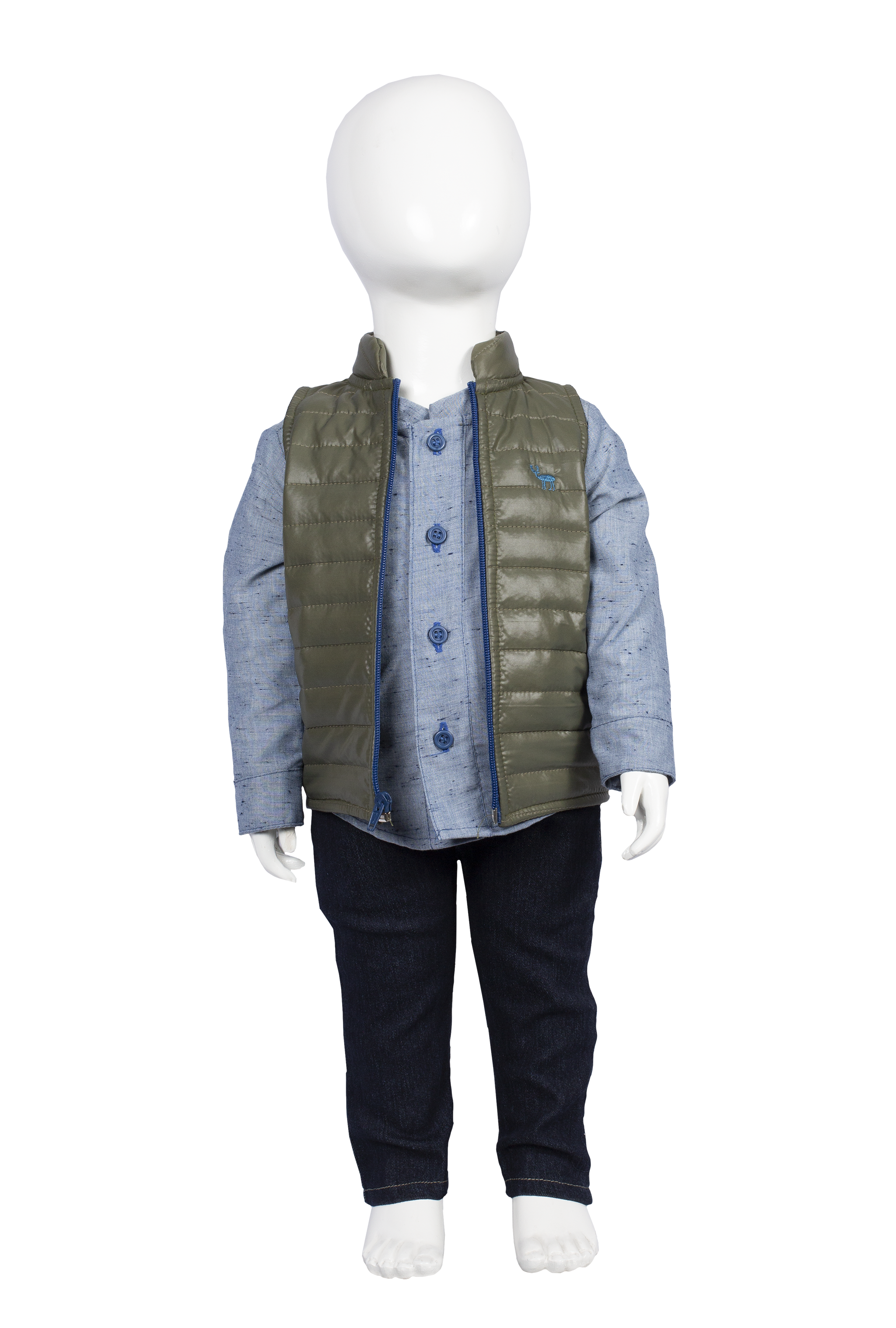 Conjunto de Chaleco , camisa y jeans Modelo # 5011